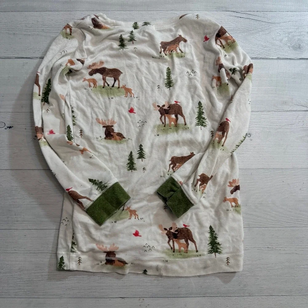 Angel dear‎ moose white lounge wear set pajama set 4T